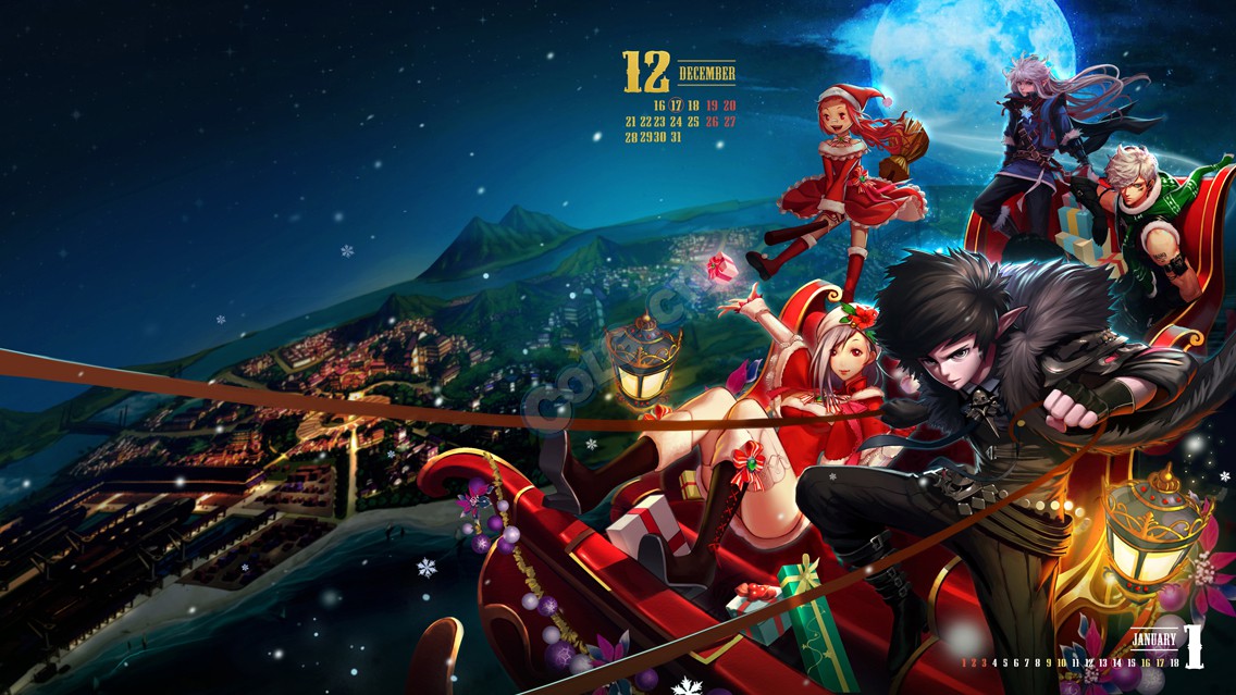 2015年12月国服壁纸(男魔法师二觉,圣诞元旦双旦)_::Colg沃特碧游戏