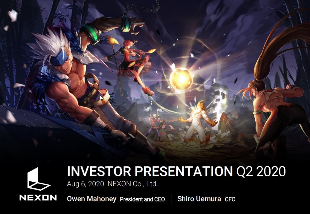 nexon发布第二季度财报