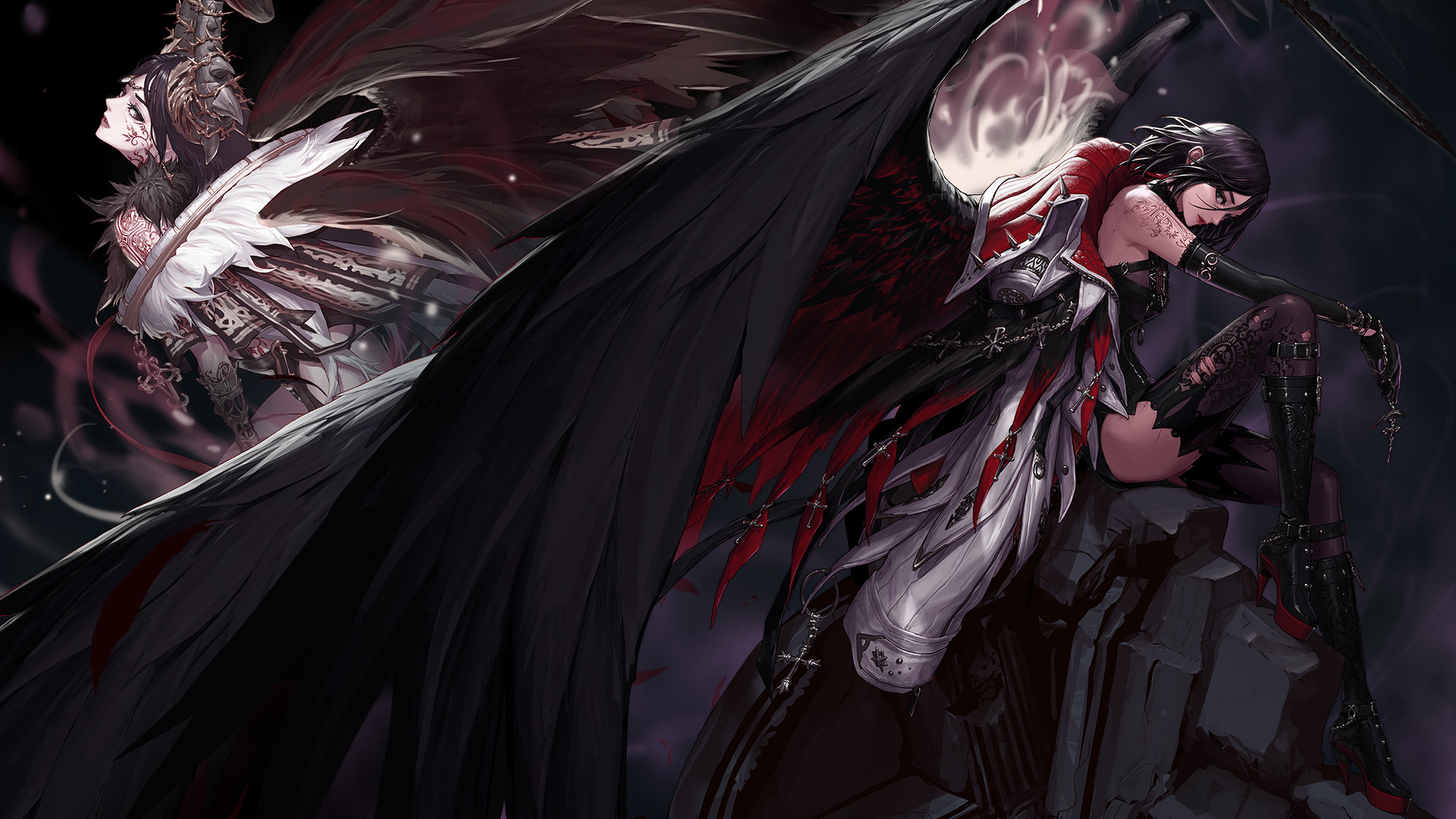 自制女圣职pc壁纸(1920*1080),沃特碧们的colg,dnf地下城与勇士