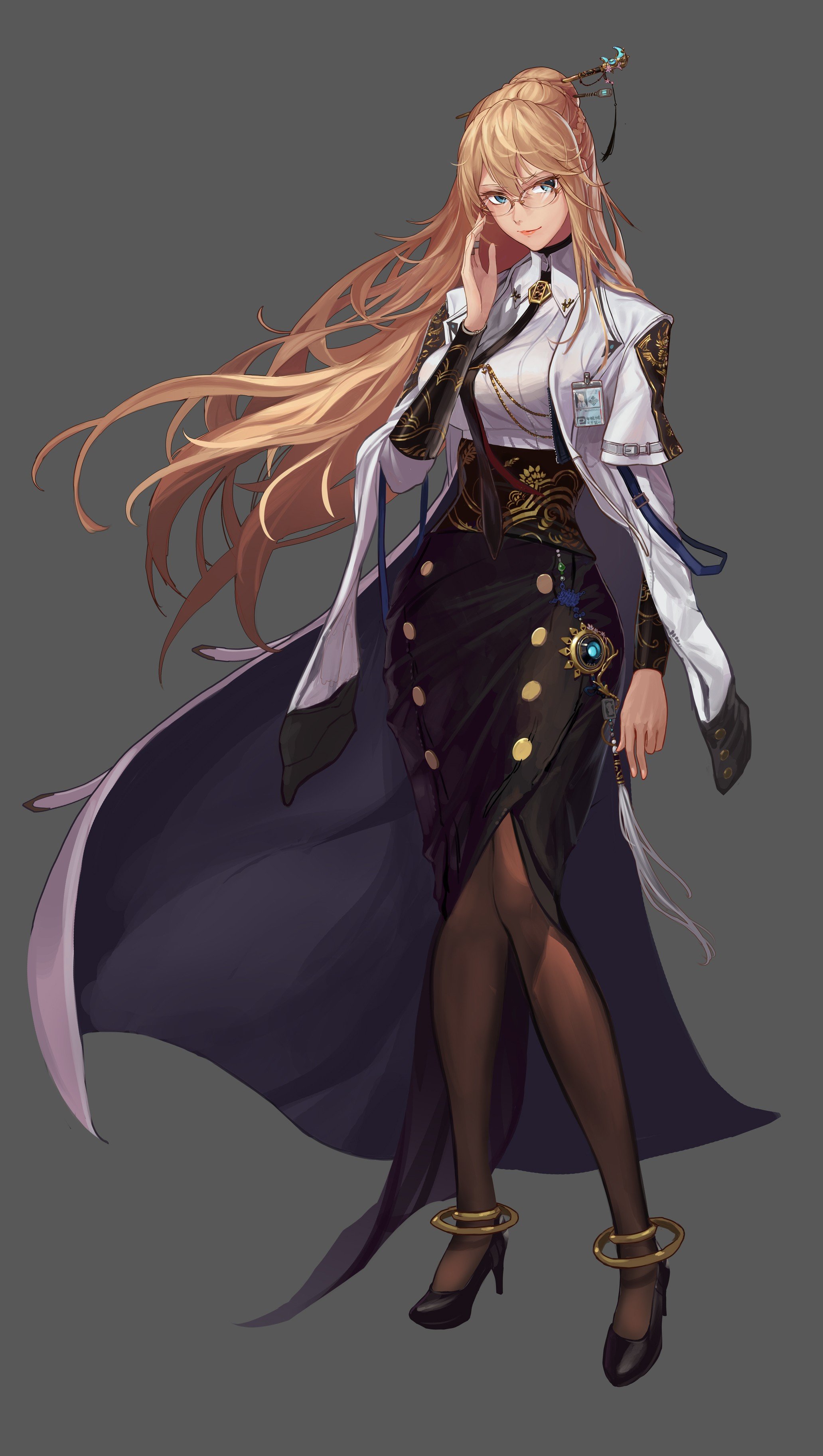 女机械立绘第二发还有一只肥鯮大家评论区说下想看的角色说不定下次就