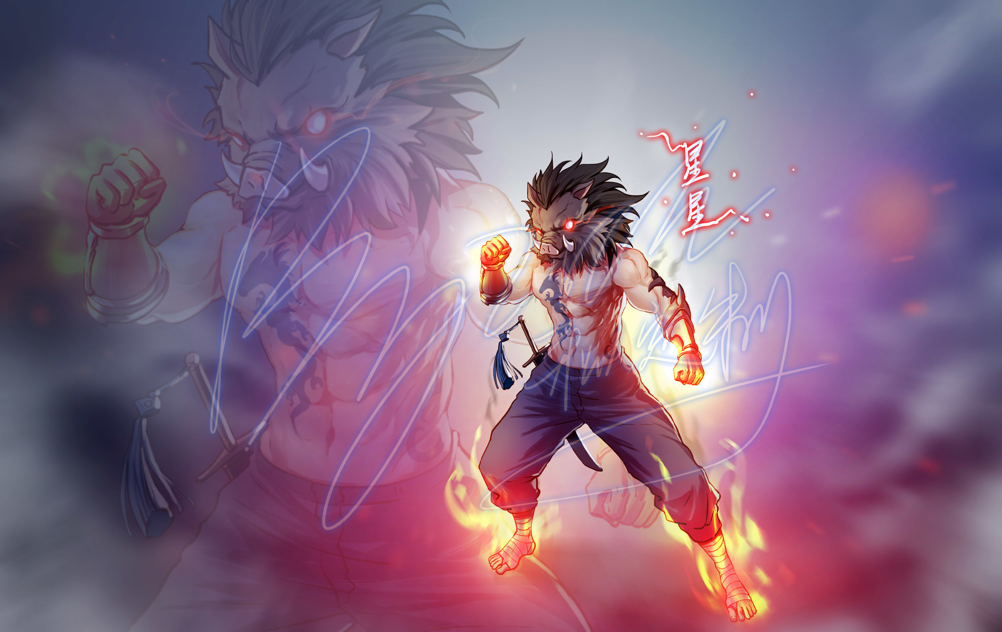 武极cos立绘图步骤分享烈焰焚天星星之火可以燎原