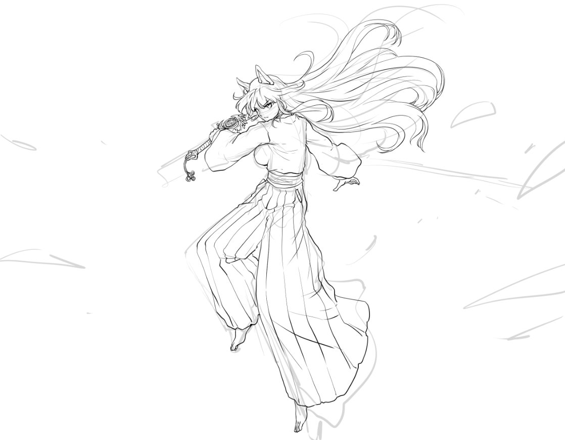 流浪武士剑帝立绘图步骤分享,撒花就完事了,沃特碧们的colg,dnf地下城