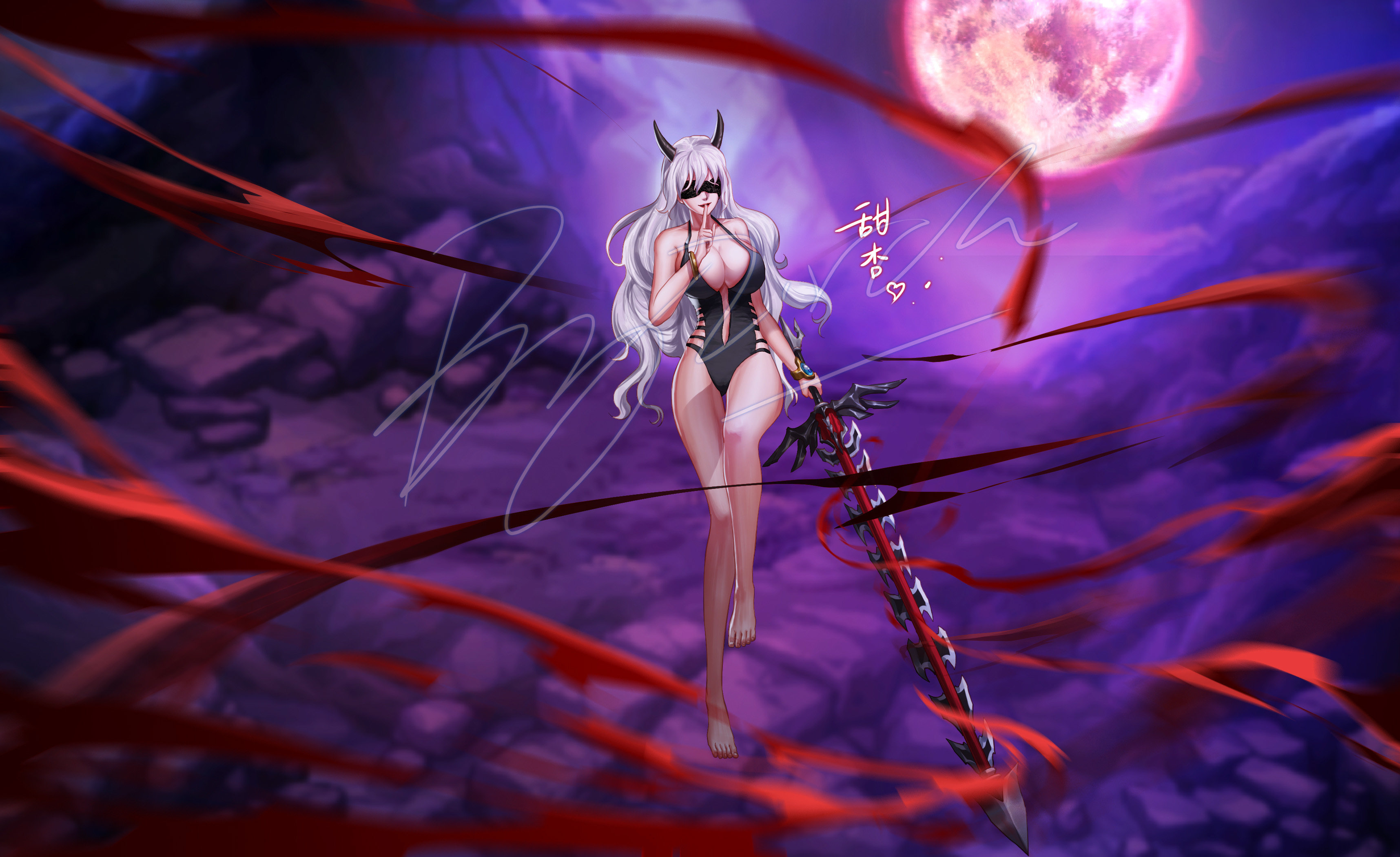 剑魔立绘图步骤分享~今晚的月亮，挺大2