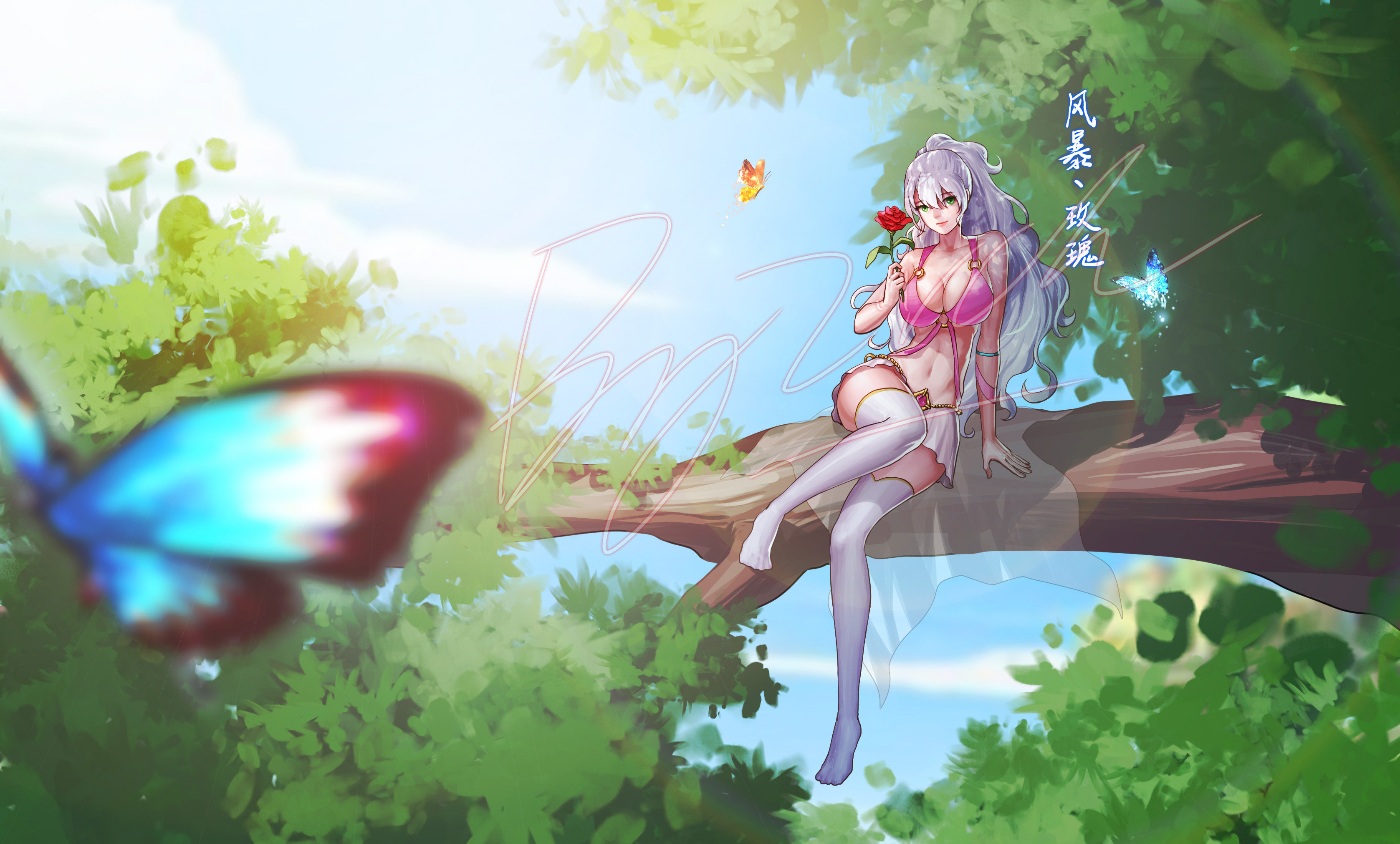 女大枪小插画步骤分享~天界的玫瑰，也很香2