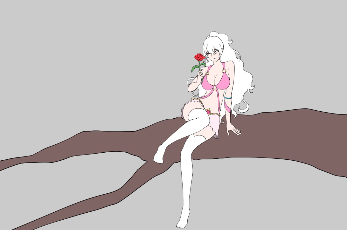 女大枪小插画步骤分享~天界的玫瑰，也很香5