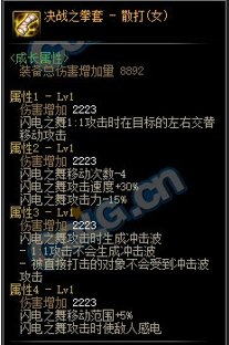 女散打决战武器搭配简析1