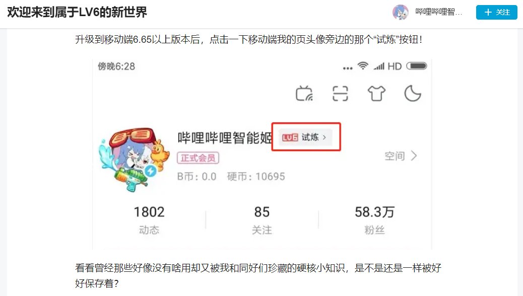 B站向 6 级用户新增“硬核会员”认证：可体验“硬核会员弹幕”，特别关注、黑名单容...2