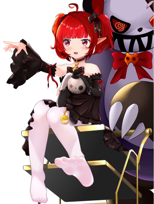 小魔女一觉插画（三个版本：白丝、黑丝、裸足）3