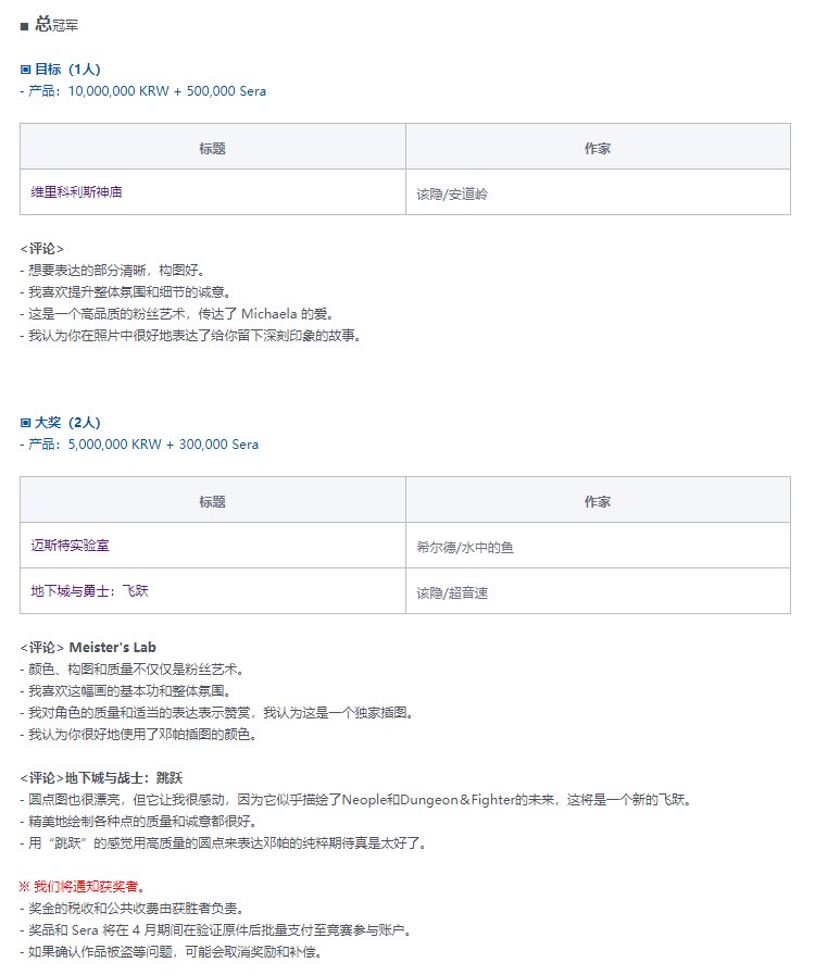 【韩服同人赛】结果出了，第一名我不太喜欢……2