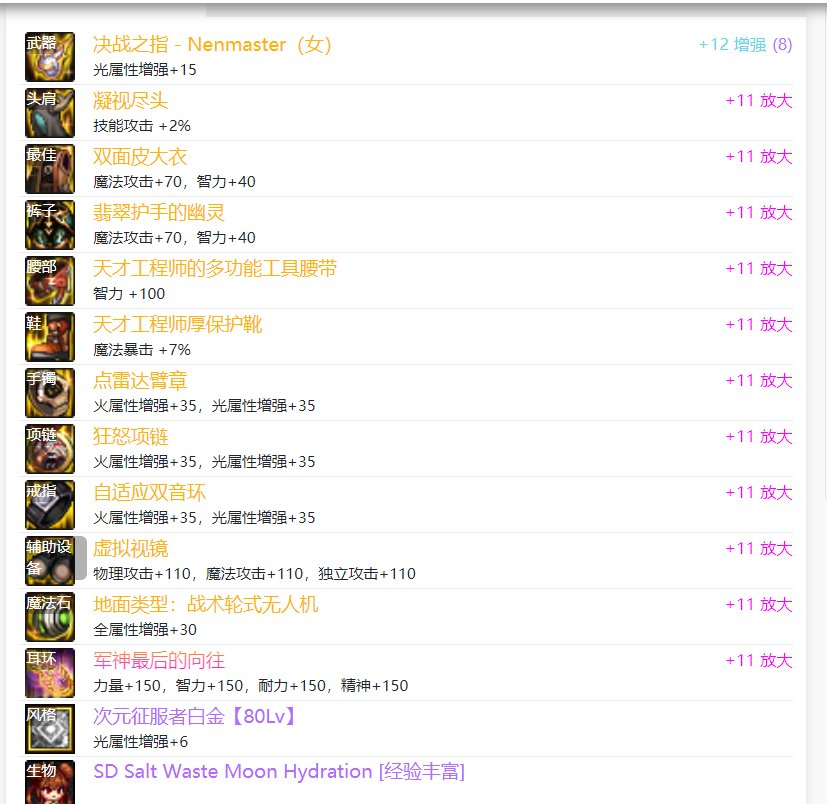 目前韩服女格斗装备流派以及CP选择3