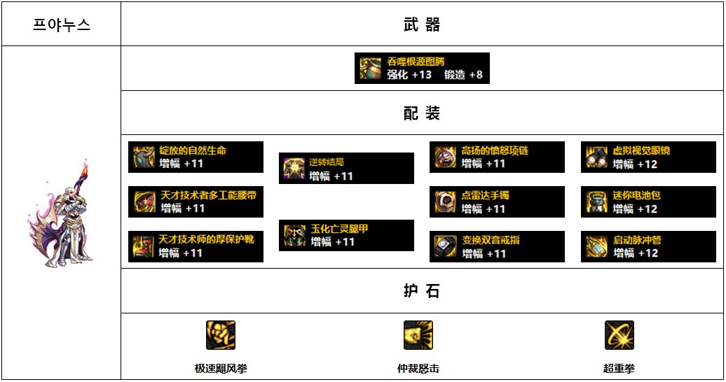 【杂谈：110版本】韩服各职业前5名装备搭配-男圣职篇8