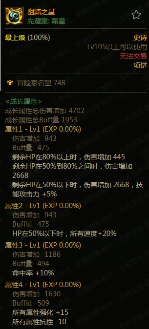 【杂谈：105级装备搭配】以漫游为例，特化45技能装备搭配探讨7