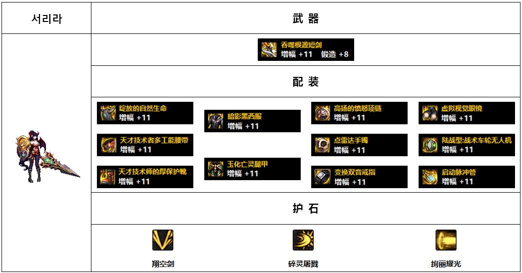 【杂谈：110版本】韩服各职业前5名装备搭配-守护者篇9