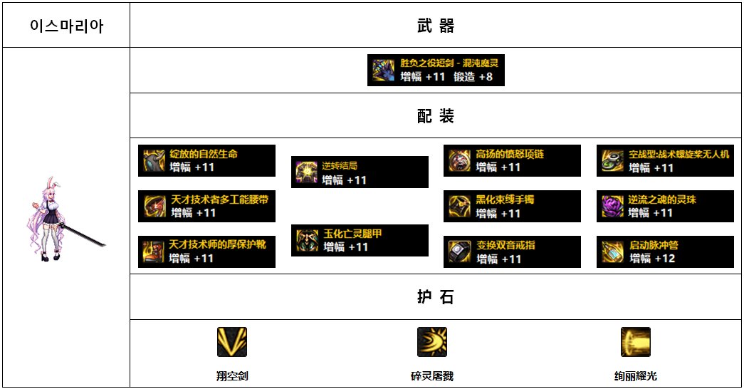 【杂谈：110版本】韩服各职业前5名装备搭配-守护者篇10