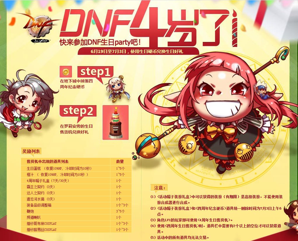 DNF历年周年庆活动/奖励汇总（多图慎入）16