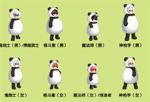 胖萌熊猫装扮大家给哪个职业？1