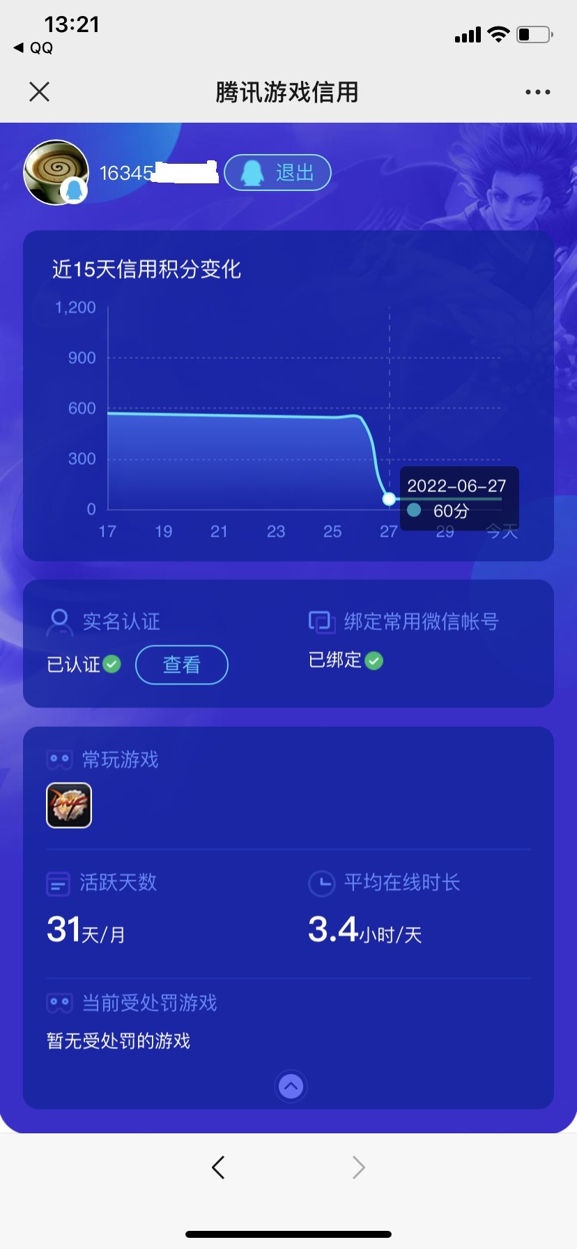 信用分无故被降到60领不了奖励怎么办?2