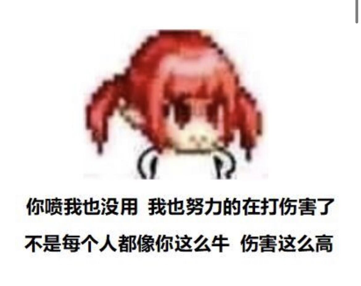 你喷我也没用，又不是每个人都像你这么牛，伤害那么高5