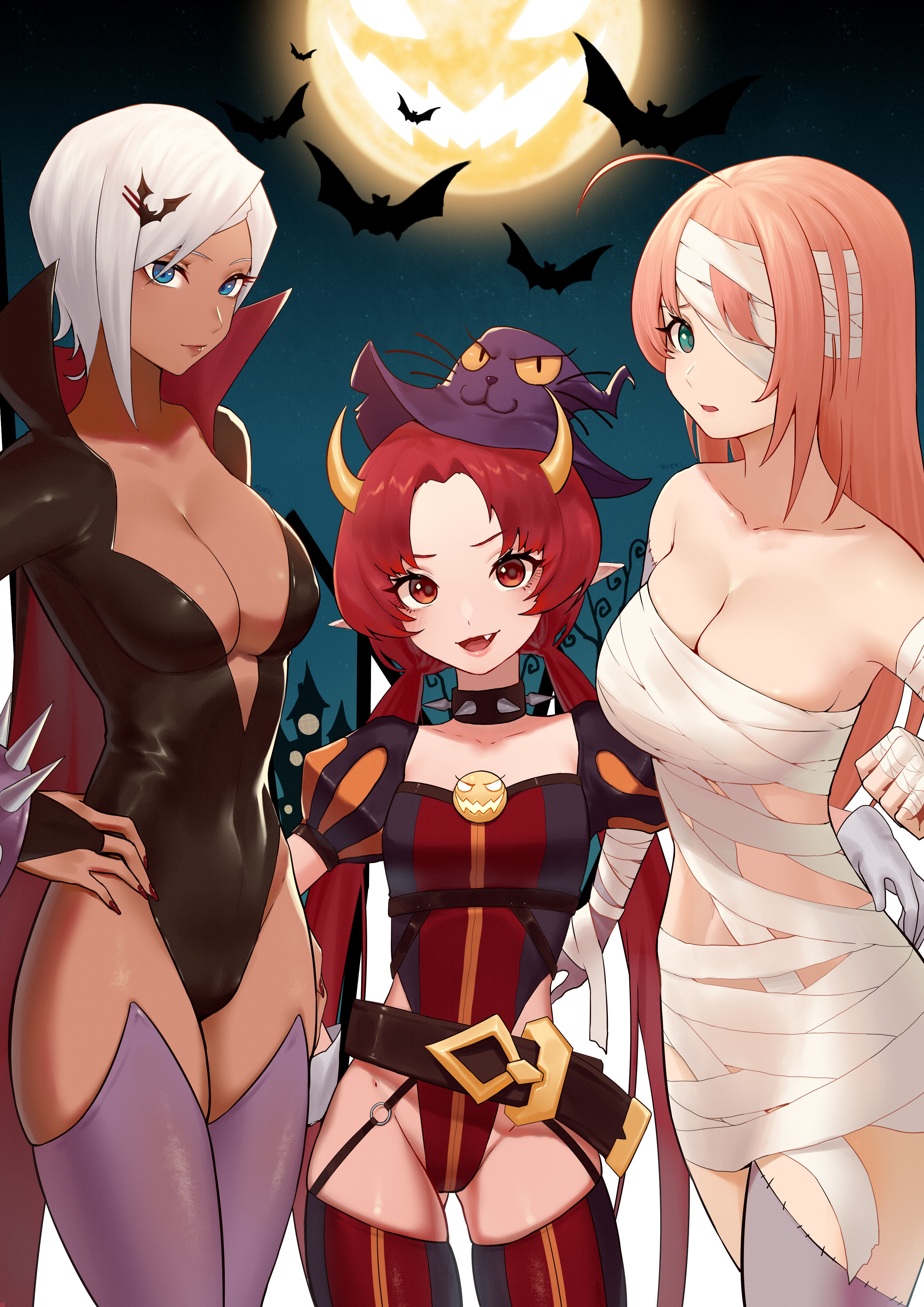 【第45周共创大赏】姐姐们的万圣节party私房照解禁！全员吊带丝袜出席2