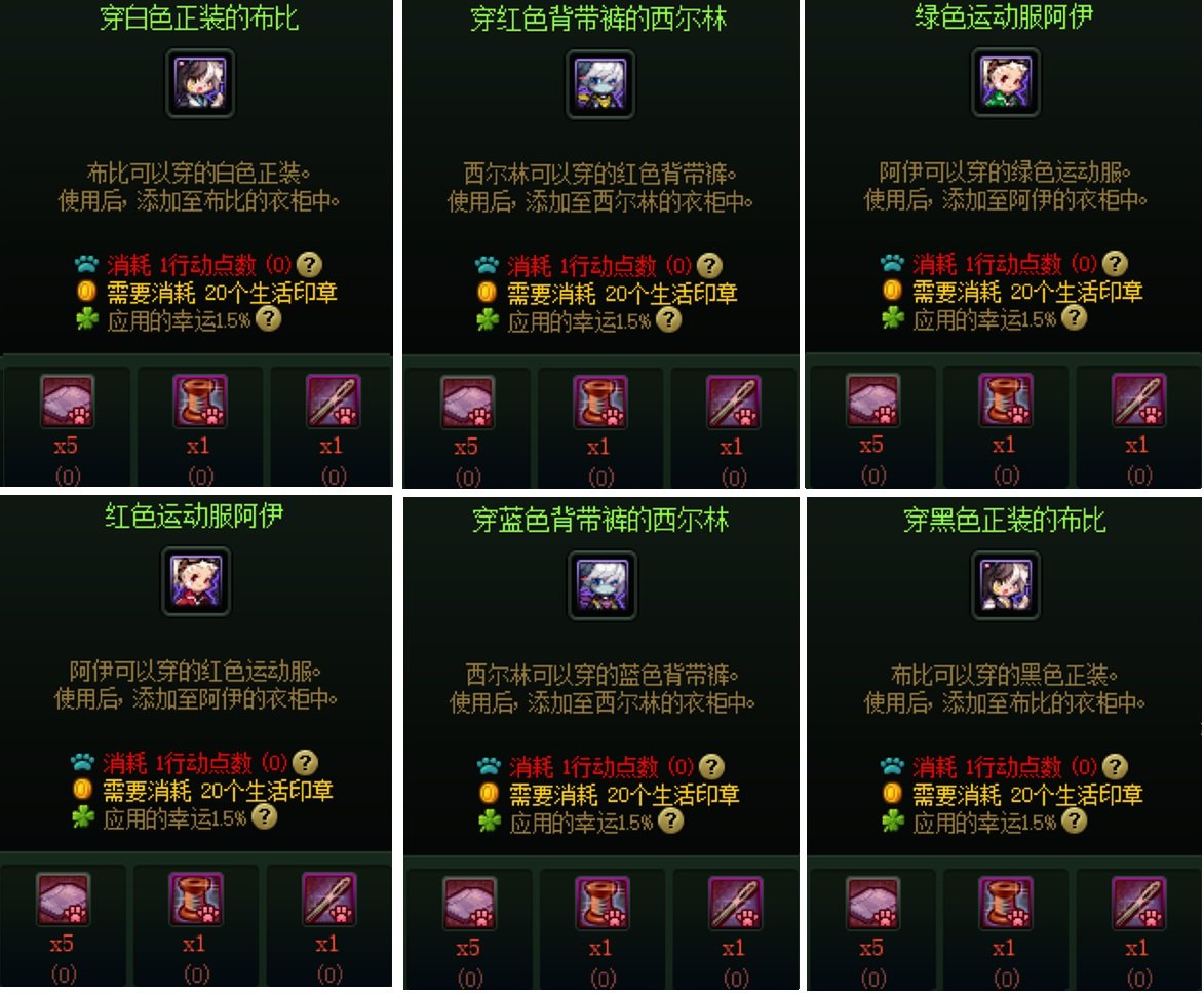 《地下城与生活》NPC衣物外观一览，制作材料一览（全收集，多GIF）20