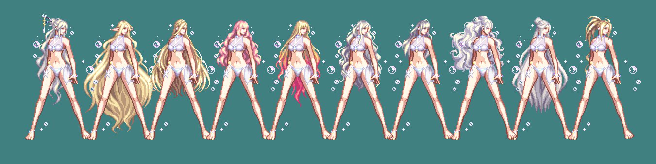 【暖暖笔记】熊叔侃时装：2023.07.夏日套：夏梦水上乐园：枪手+魔法篇9
