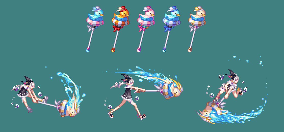【暖暖笔记】熊叔侃时装：2023.07.夏日套：夏梦水上乐园：枪手+魔法篇13