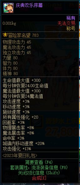 好奇怪噢 这两个称号的名望1