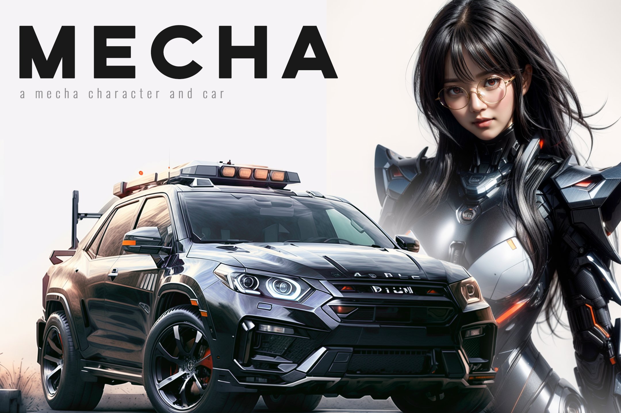 一组机甲风格的汽车+人形图片5