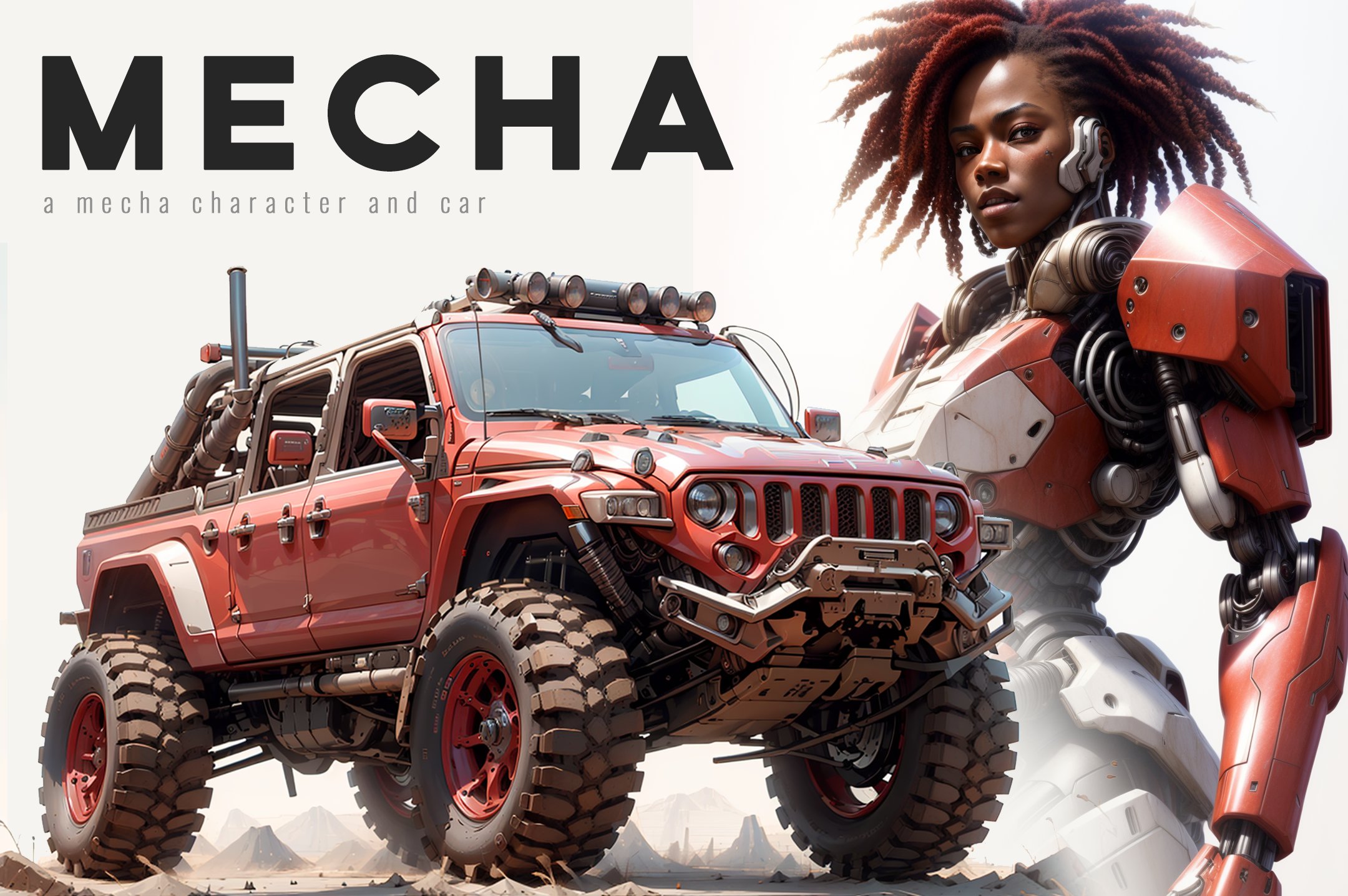 一组机甲风格的汽车+人形图片6