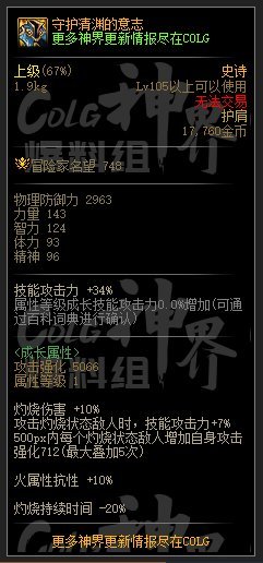 【神界：装备流派】神界版本装备流派变化整理-灼伤流3