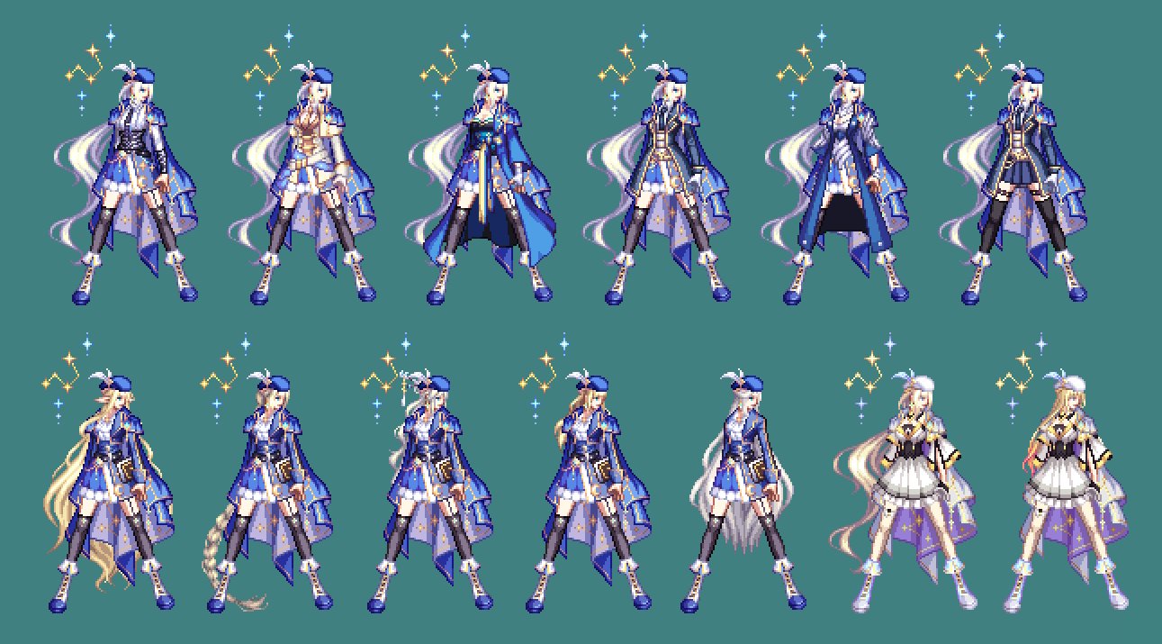 【暖暖笔记】熊叔侃时装：2023.09.金秋套：魔幻星座（次元回廊）：魔枪.弓箭.男女枪手15