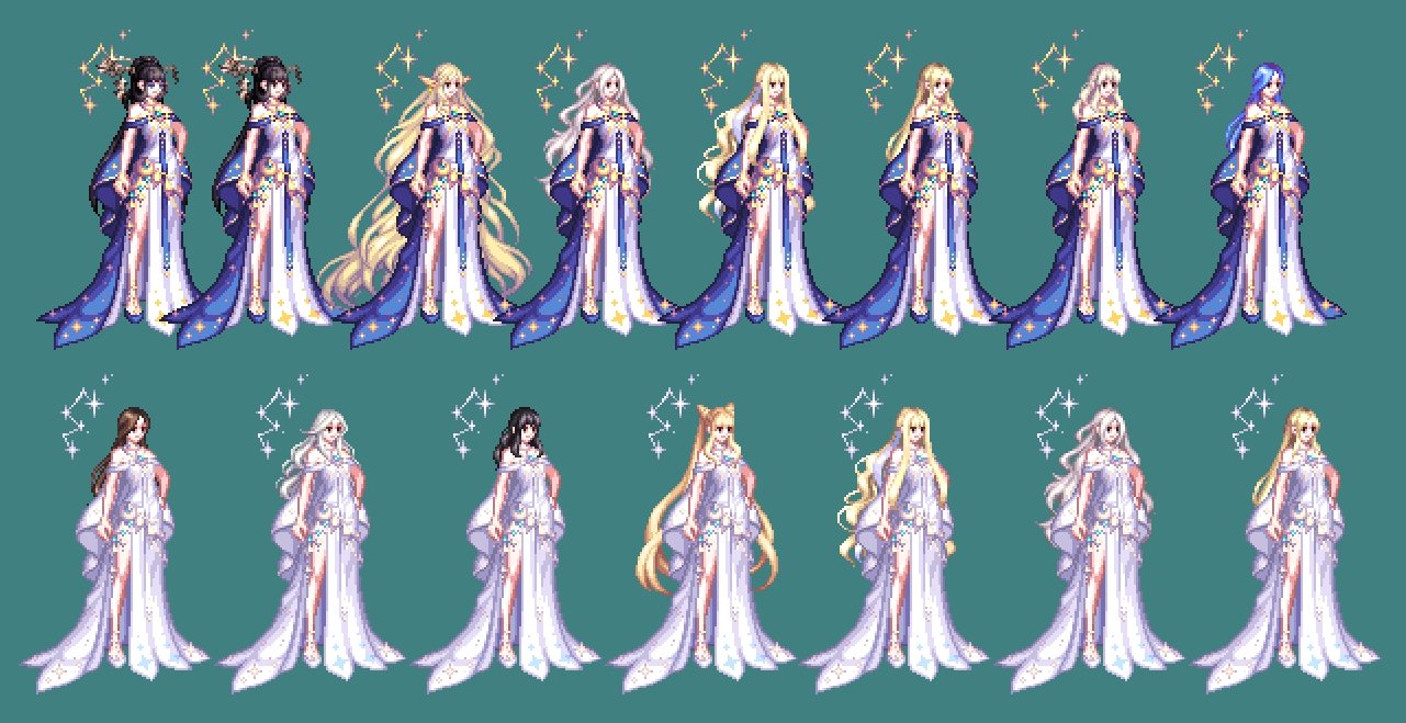【暖暖笔记】熊叔侃时装：2023.09.金秋套：魔幻星座（次元回廊）：圣职.守护.枪剑10