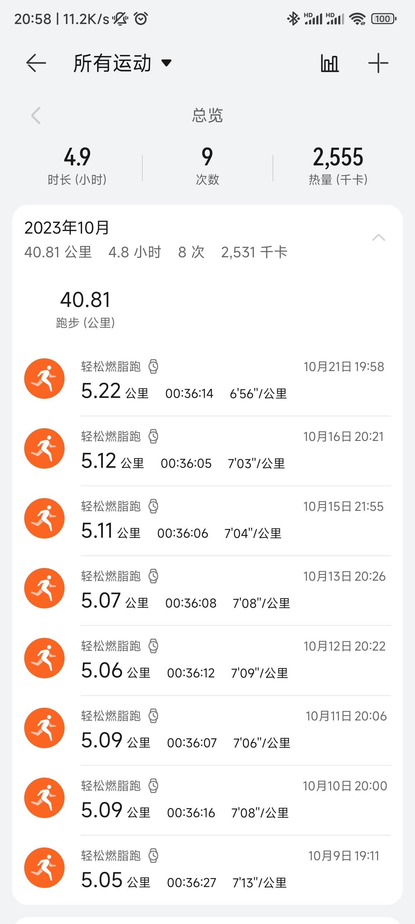 这个季节户外慢跑真挺舒服的1