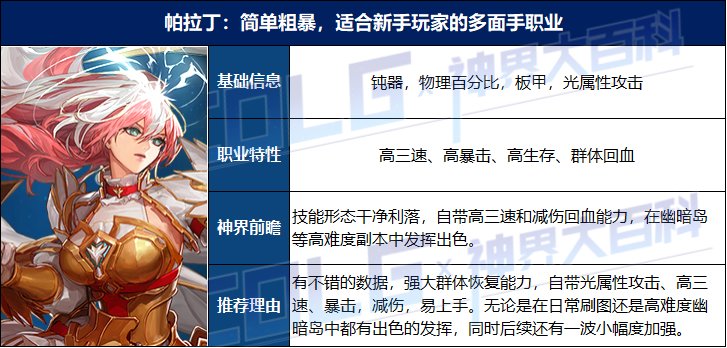【攻略：神界大百科】神界版本强力职业推荐，让你起号不再迷路14