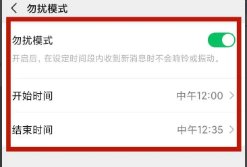 微信有定时免打扰模式吗2