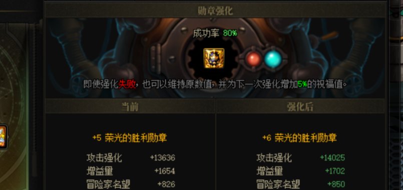 你们勋章不买不卖材料的话强化多少了1