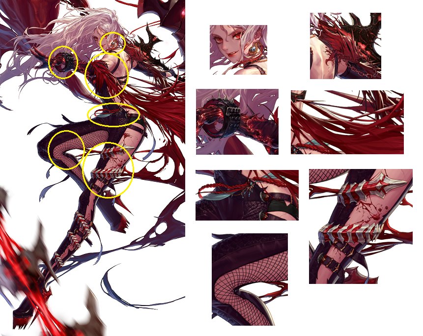 【美工鉴赏】性感狂野荆棘女王【剑魔】饰品配件-设定集画稿展示一览10