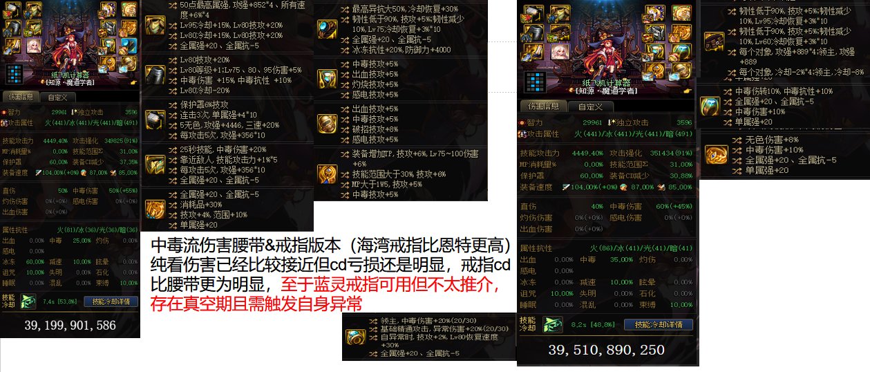 个人向魔道神界装备分析推荐（特化篇，可抄作业可对比）22