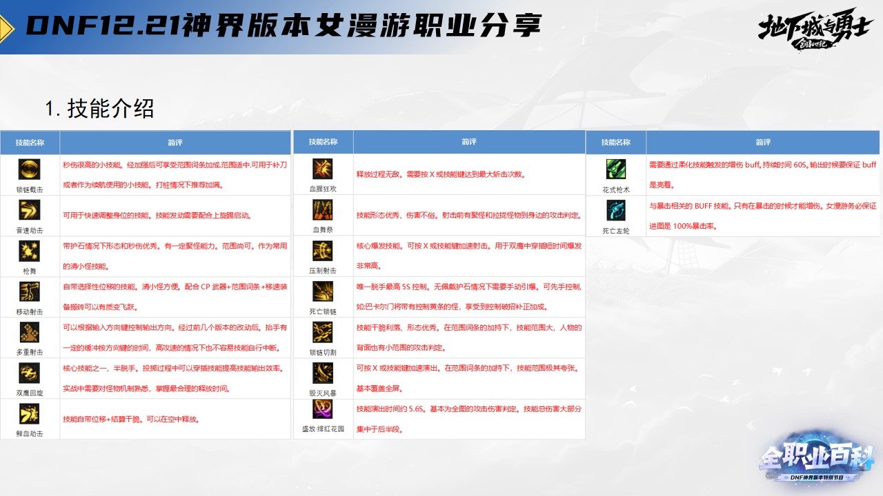 《DNF全职业百科》职业大神带你进阶（女漫游篇）5