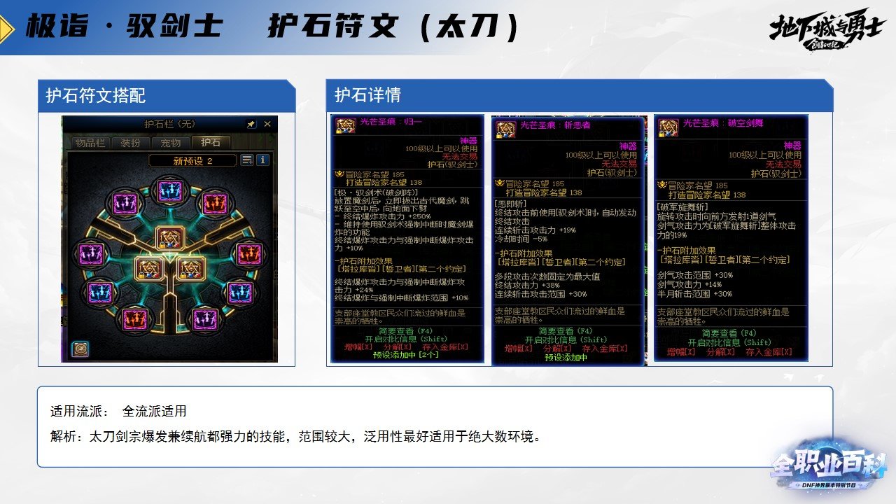 《DNF全职业百科》职业大神带你进阶（剑宗篇）8