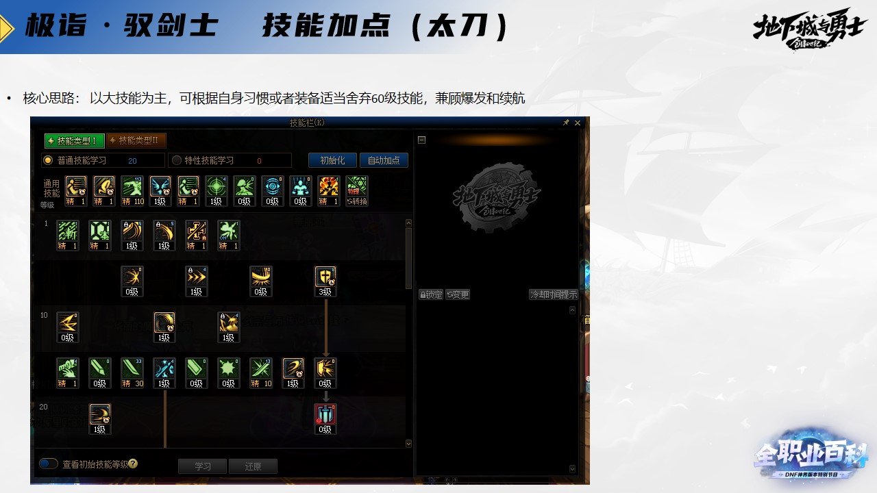 《DNF全职业百科》职业大神带你进阶（剑宗篇）17