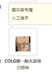 我的专属勋章终于修好啦……1