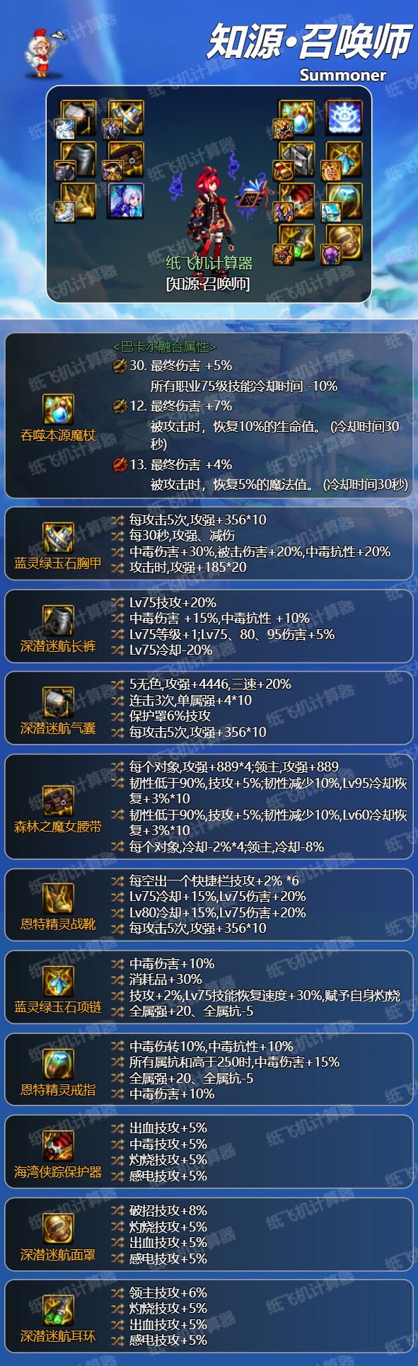 新版本召唤视角下75特化的配装讨论2