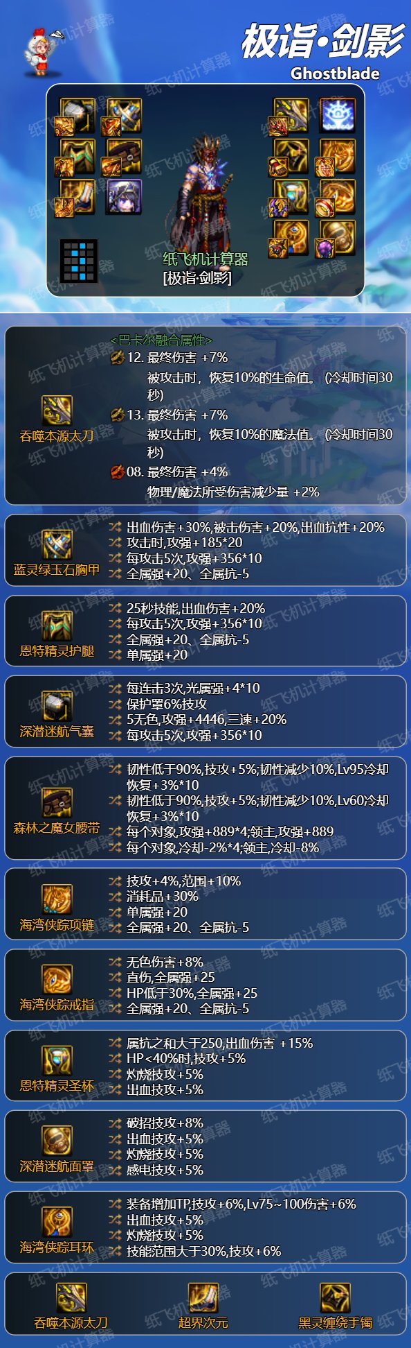 自定义词条优化后毕业搭配流派（含雾神尼贴膜）3