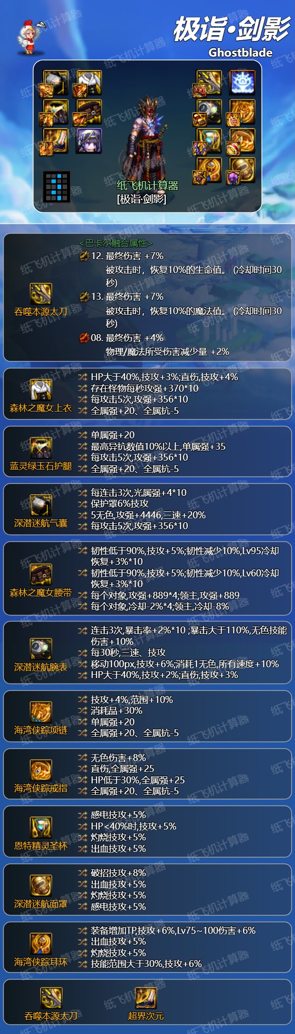 自定义词条优化后毕业搭配流派（含雾神尼贴膜）5