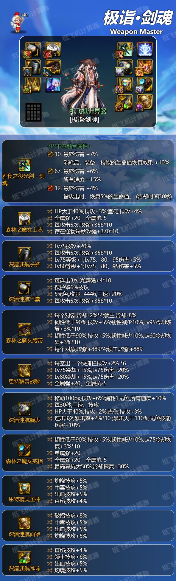 剑魂321版本和雾神版本特化75cd对比（记录）2