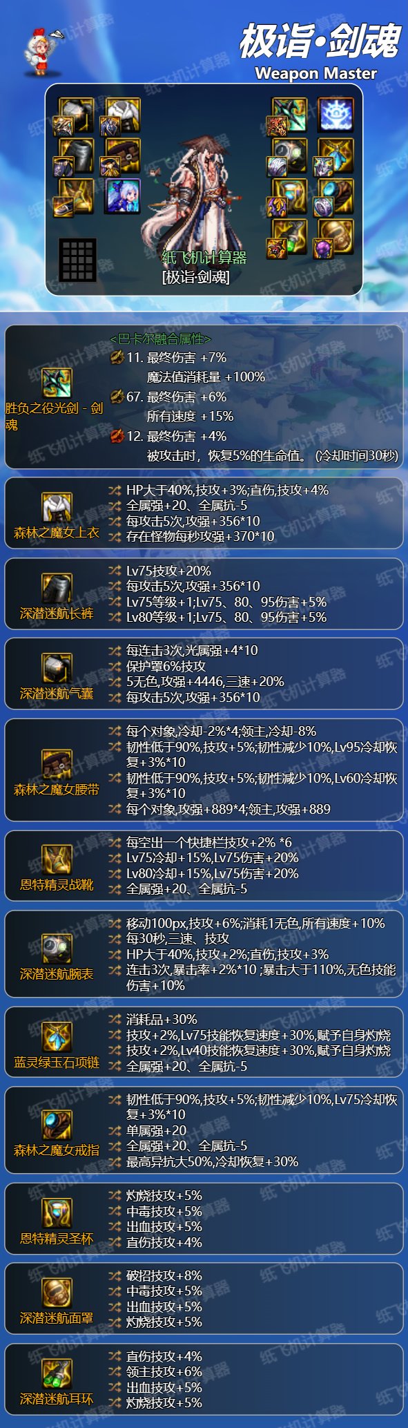 剑魂321版本和雾神版本特化75cd对比（记录）20