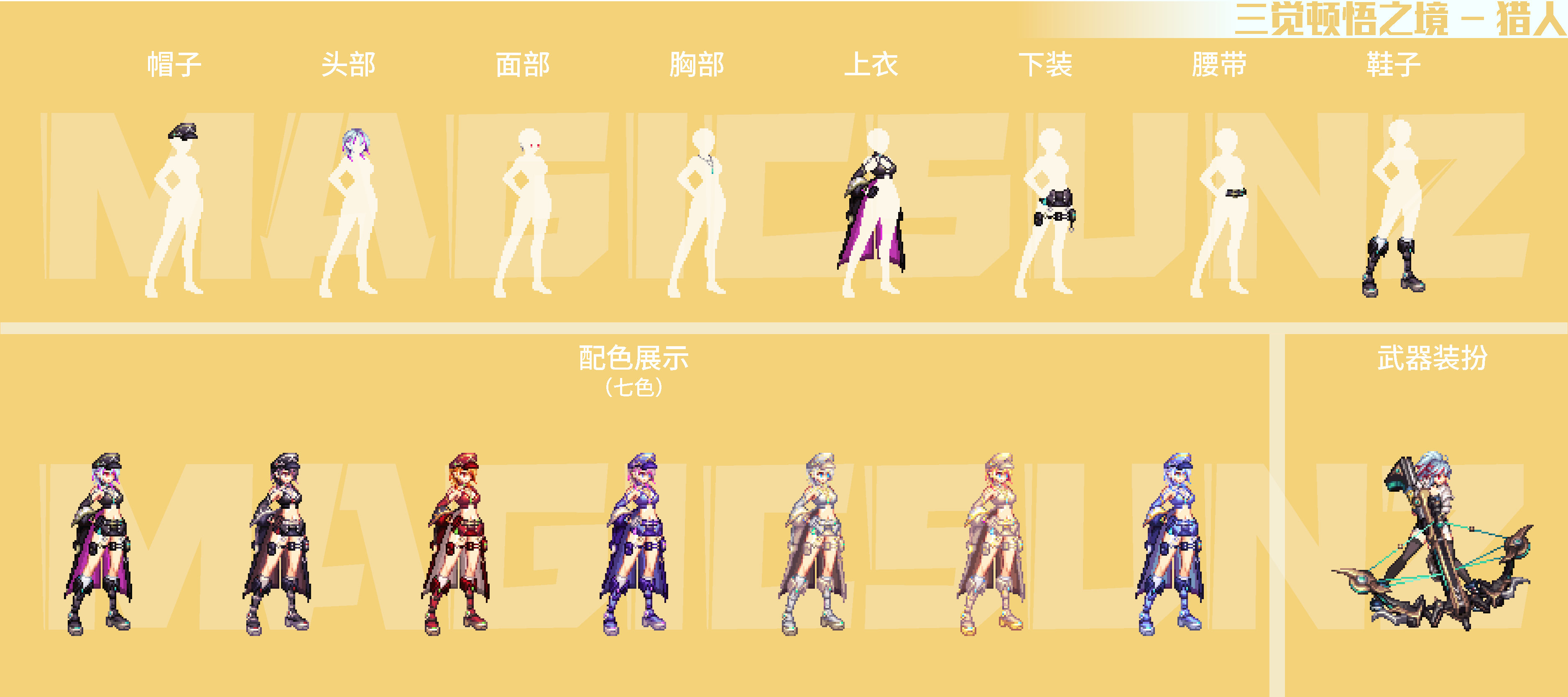【外观图鉴：韩服正式服0314版本】妖护使&猎人海军套/三绝套/职业装扮/壁纸/点阵资料等8
