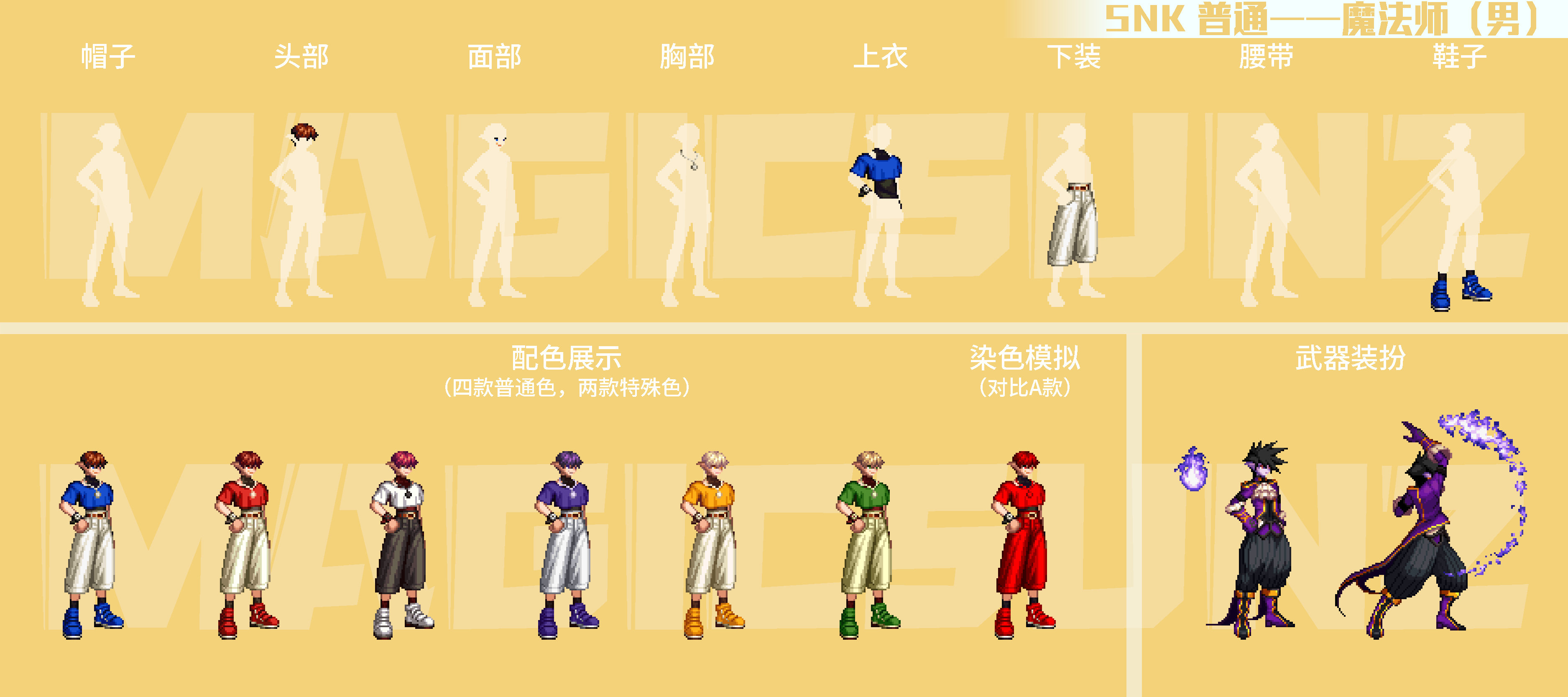 【暖暖:时装详解】2024耕耘SNK联动礼包时装详解——男法师/女法师/女枪手篇(二)2