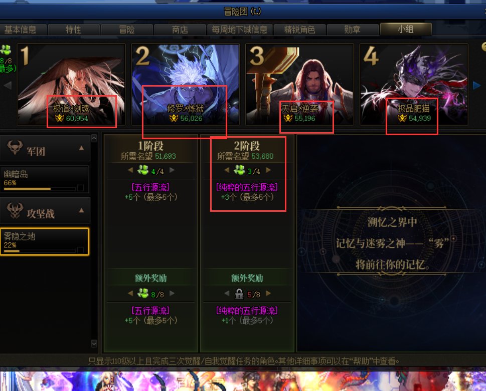 吐槽下小队名望的BUG，8个只显示3个？1